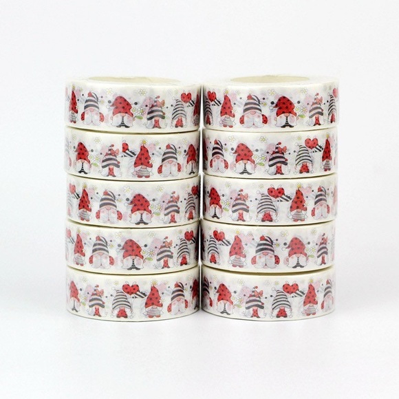 Leopard Print Hats and Ladybug Gnomes, Washi Tape, Set Of 2 Rolls - Picture 8 of 8